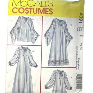 McCall's Sewing Pattern 4091 Costume Chemise In Two Lengths Sz L-XL